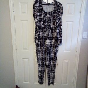 Tall Houndstooth Skinny Jumpsuit